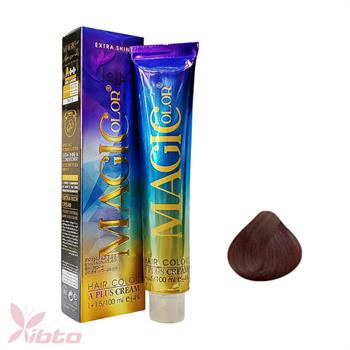 رنگ مو مجیک کالر شماره 5/00 رنگ قهوه‌ای روشن قوی 100 میل magic color