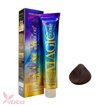 رنگ مو مجیک کالر شماره 5/1 رنگ قهوه‌ای دودی روشن 100 میل magic color