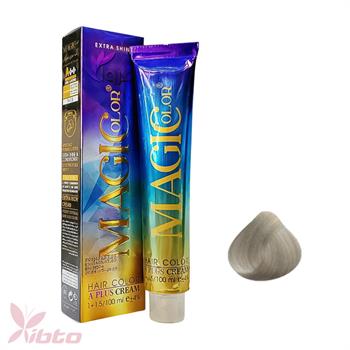 رنگ مو مجیک کالر شماره 11/1 رنگ بلوند نقره‌ای پلاتینه 100 میل magic color