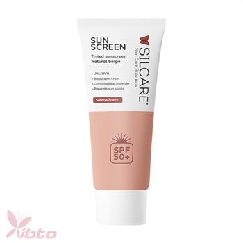 کرم ضد آفتاب  +spf50بژ طبیعی SILCARE