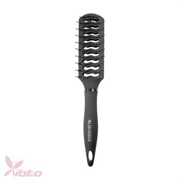 برس مو تخت پلاستیکی کربن شیاردار مشکی کد 9542