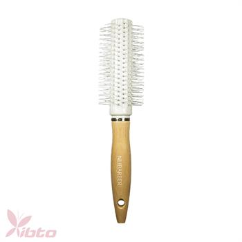 برس مو گرد دسته چوبی سفید کد 9512