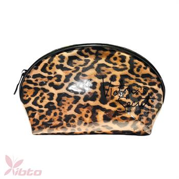 کیف آرایشی ویکتوریا سکرت پلنگی نیم گرد Victoria secret